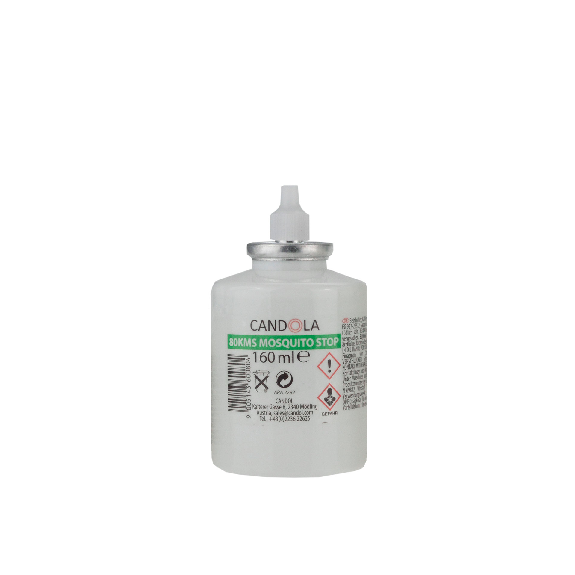 Candola Austauschflasche MOSQUITO STOP 80KMS 160 ml Brenndauer bis 50h -24 Stück