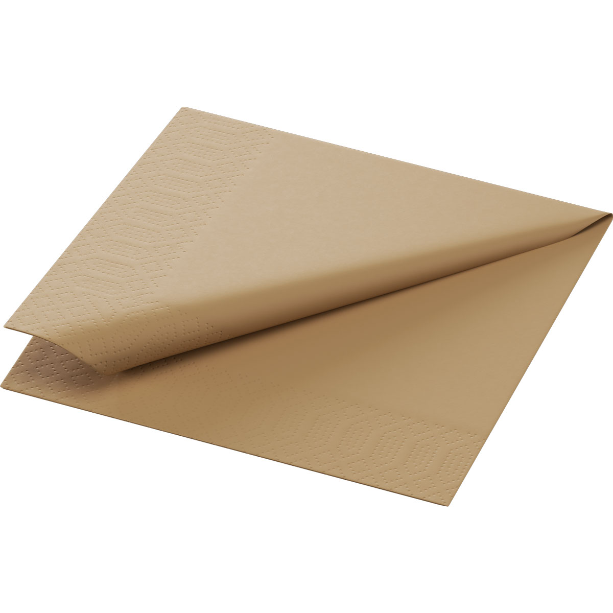 DUNI Zelltuchservietten 24 x 24 cm 1/4 Falz Brown 2-lagig (178647)