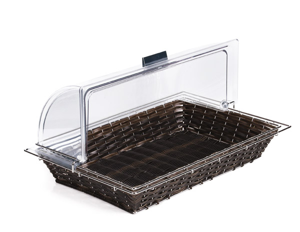 APS Buffetkorb, 56,5 x 36 cm Höhe: 10 cm schwarz/braun, ohne Haube