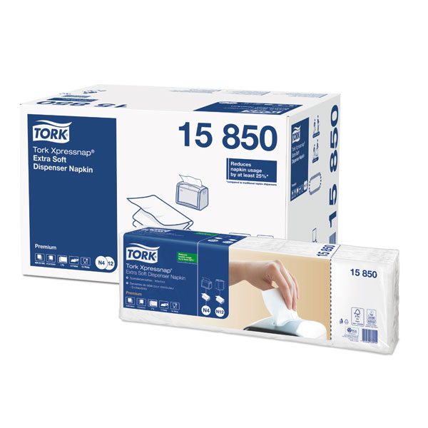 TORK Spenderservietten N4 21,3 x 16,5 cm 2-lagig 1/2 F Interfold soft hochweiß