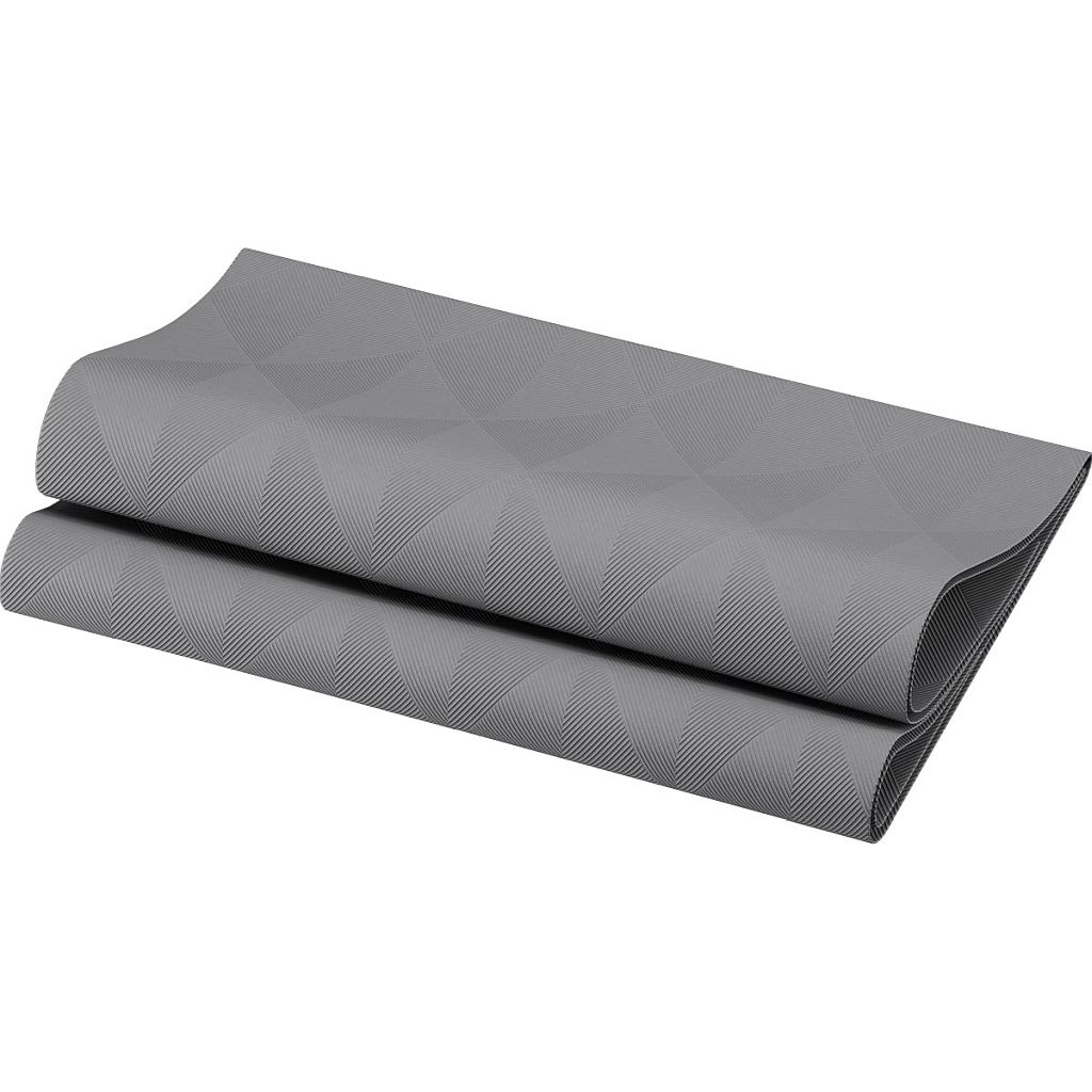 Elegance-Servietten 48 x 48 cm 1/4 Falz Crystal granite grey (168468)