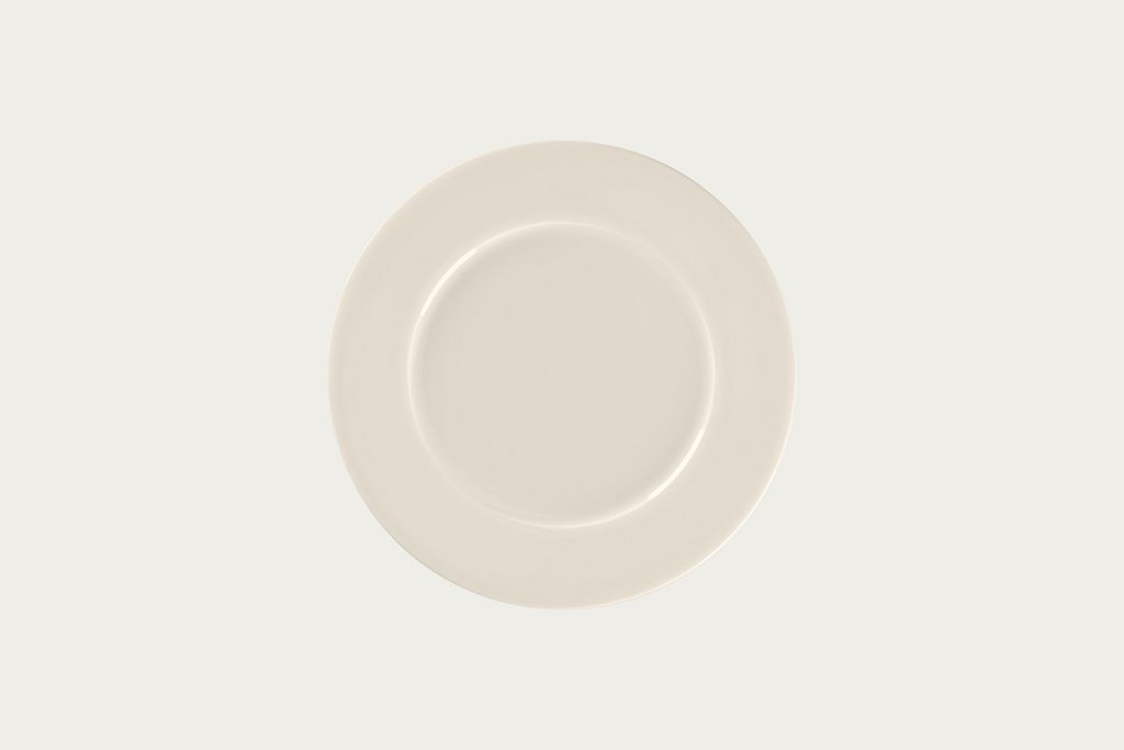 12 x RAK Teller flach rund mit Rand Ø 22 cm H. 1,6 cm Farbe: Bone China "FEDRA" (BCFRFP22)