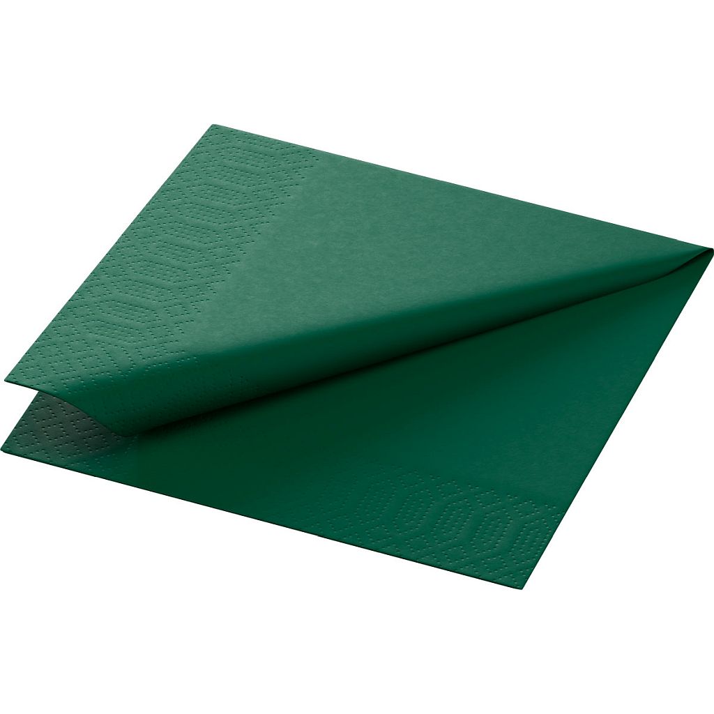 DUNI Zelltuchservietten 24 x 24 cm 1/4 Falz Jägergrün 3-lagig (168417)