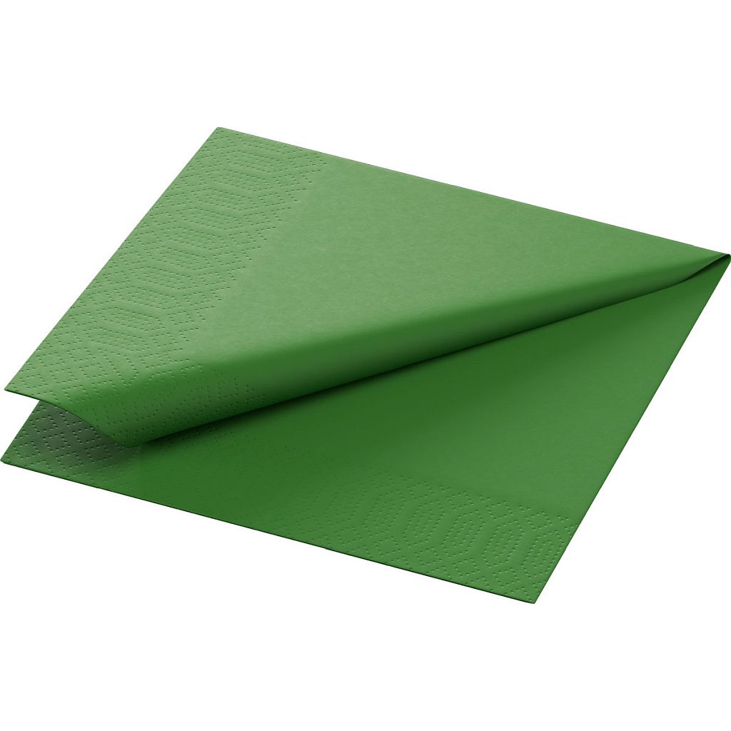 DUNI Zelltuchservietten 24 x 24 cm 1/4 Falz Leaf Green 3-lagig (186354)