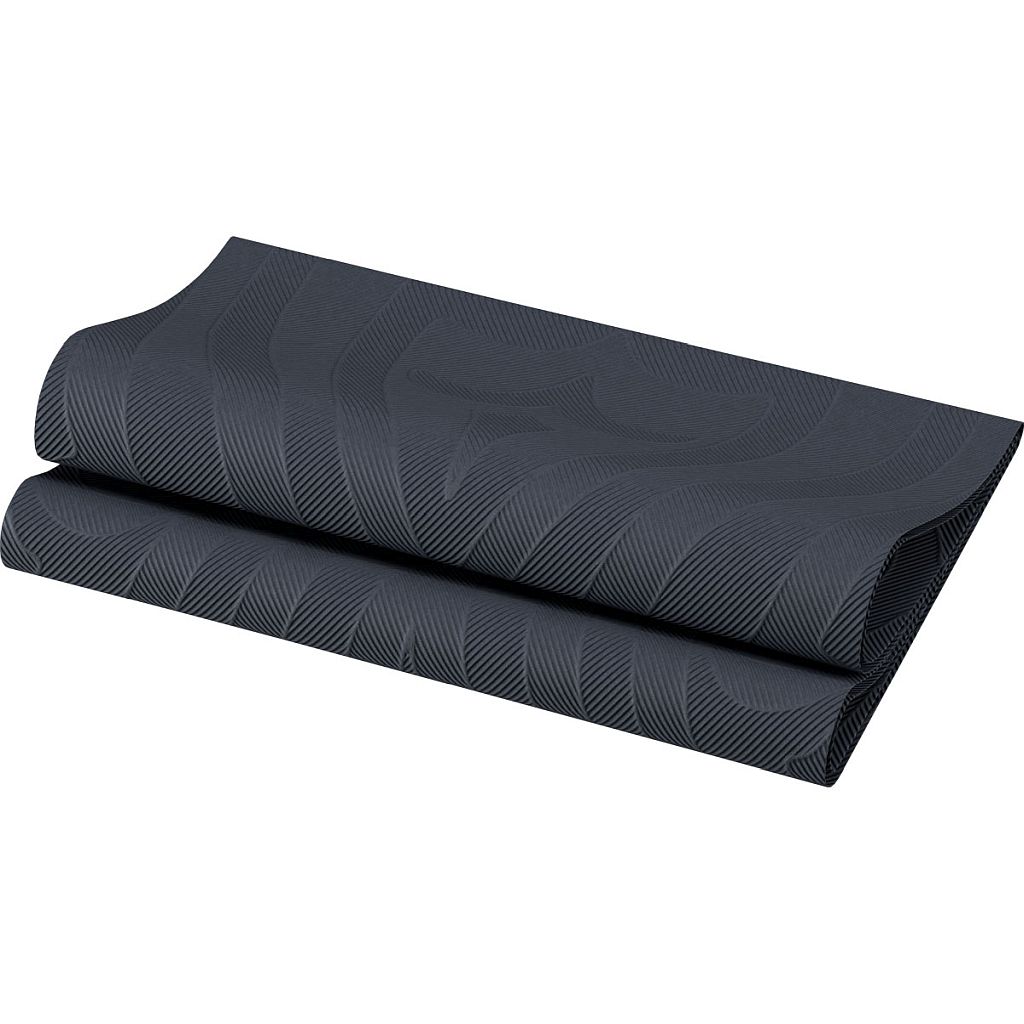 Elegance-Servietten 40 x 40 cm 1/4 Falz Lily schwarz (168438)