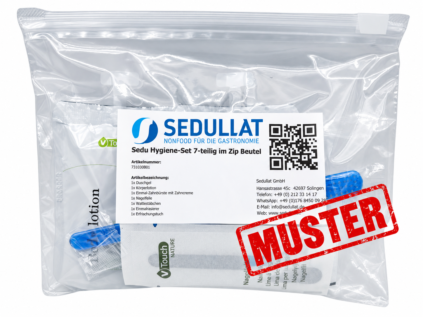 Sedu Hygiene-Set 7-teilig im Zip Beutel