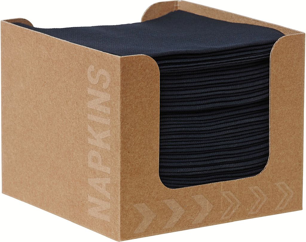 Dunisoft-Serviettenbox 20 x 20 cm schwarz (174499)