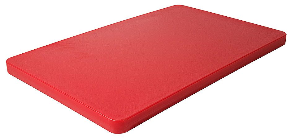 Schneidbrett HACCP mit Füßchen; GN-Größe 1/1 Länge: 53 cm Breite: 32,5 cm Dicke: 2,5 cm rot