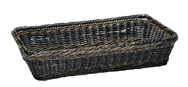 APS GN 1/1 Korb, 53,0 x 32,5 cm Höhe: 10 cm schwarz "GN LINE"