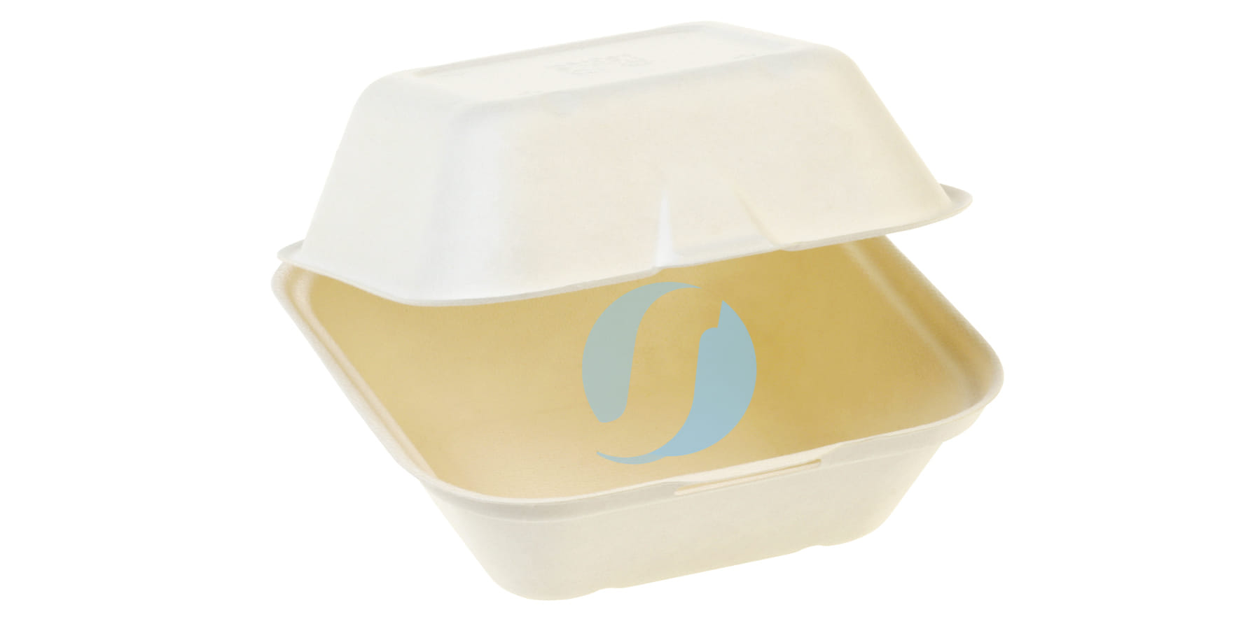 Hamburger Boxen aus Zuckerrohr + Klappdeckel
