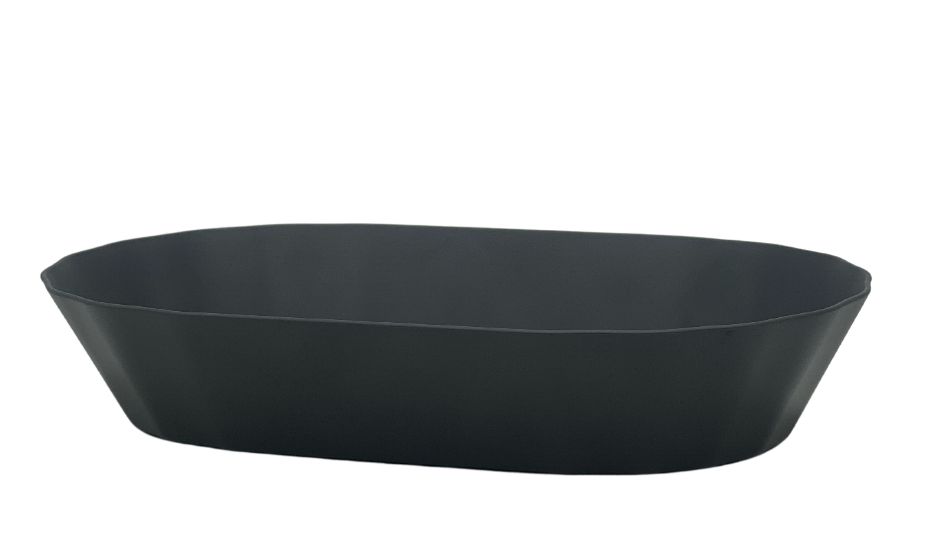 DishCircle Mehrweg Frittentray PP oval 200 x 115 x 40 mm grau