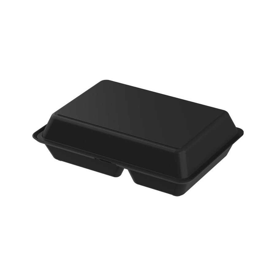 Mehrweg Menübox 3-geteilt „ToGo“ XL 29 x 21 cm schwarz