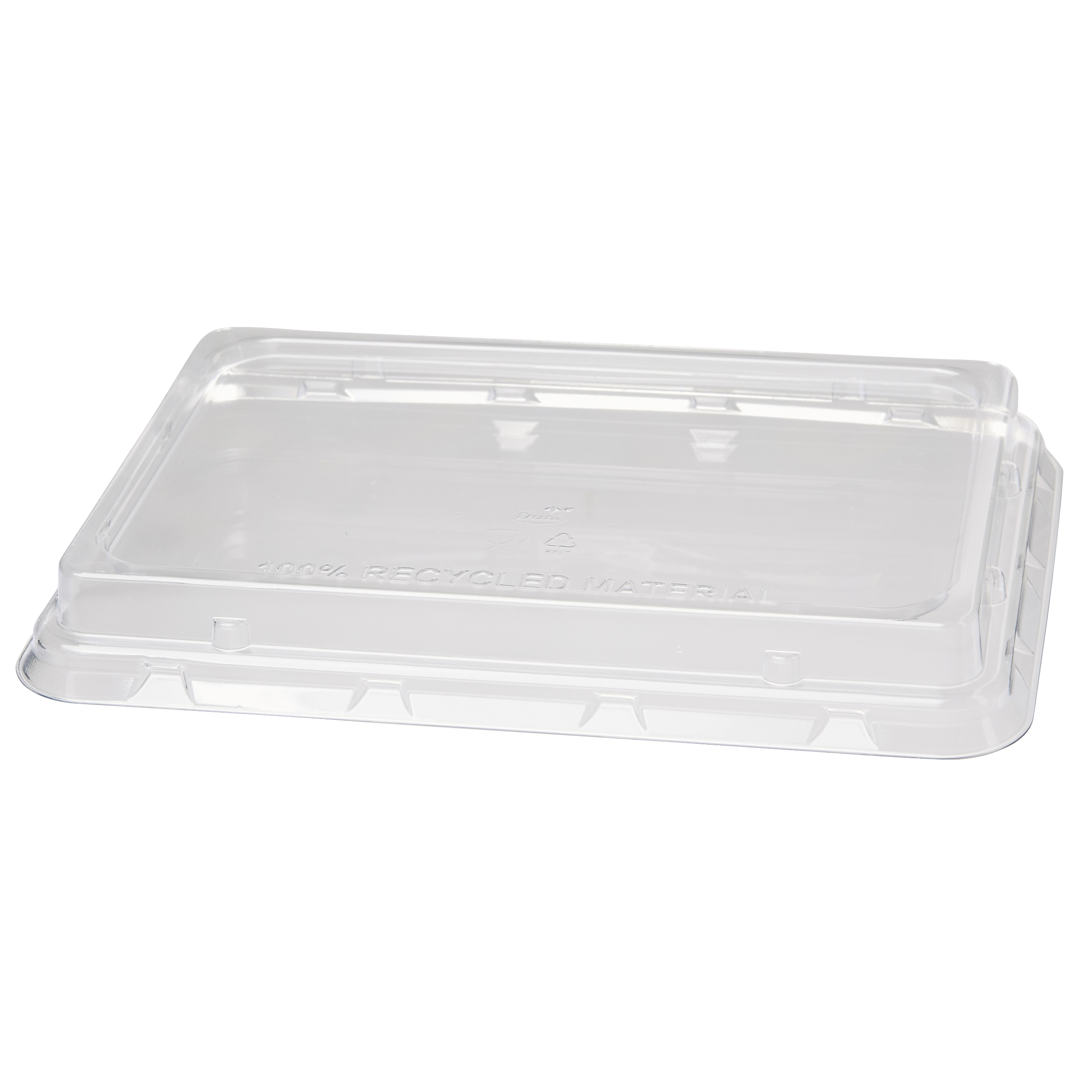 DUNI Deckel rPET für Bagasse eckig für 411708, 411712 transparent (188063)