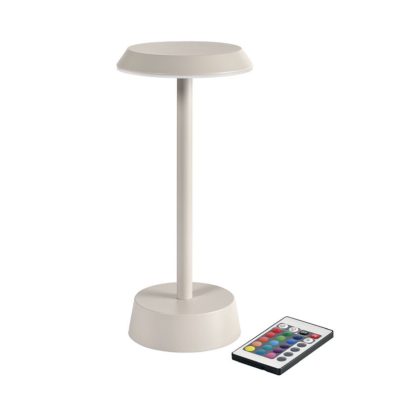 6x DUNI LED Lampe kabellos Ø 11,9 cm Höhe: 26,3 cm "Nour" taupe