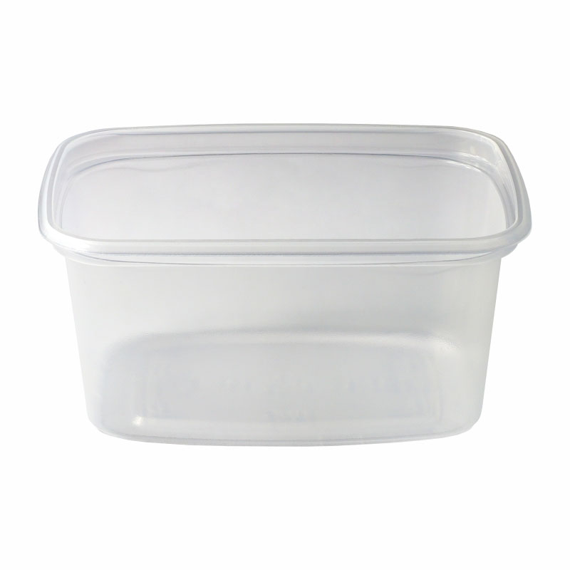 Verpackungsbecher PP 250 ml 108x80x50 mm ECKIG glatt transparent