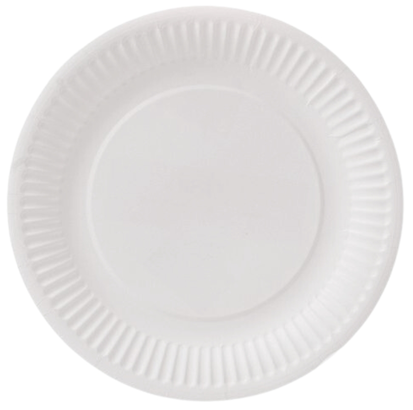 Pappteller Ø 23 cm Frischfaser weiß