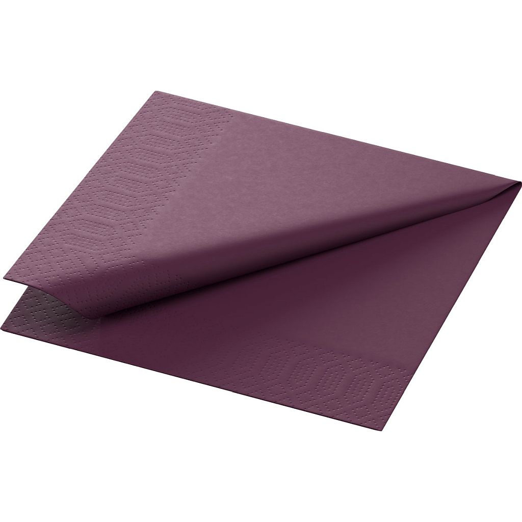 DUNI Zelltuchservietten 24 x 24 cm 1/4 Falz Plum 3-lagig (168410)
