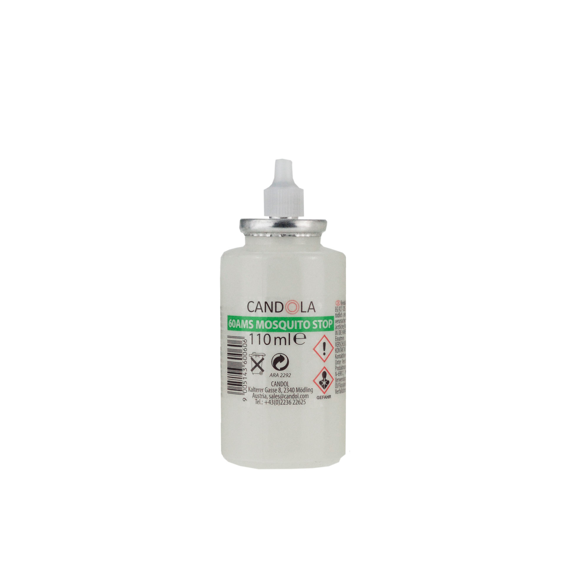 Candola Austauschflasche MOSQUITO STOP 60AMS 110 ml Brenndauer bis 35h -24 Stück