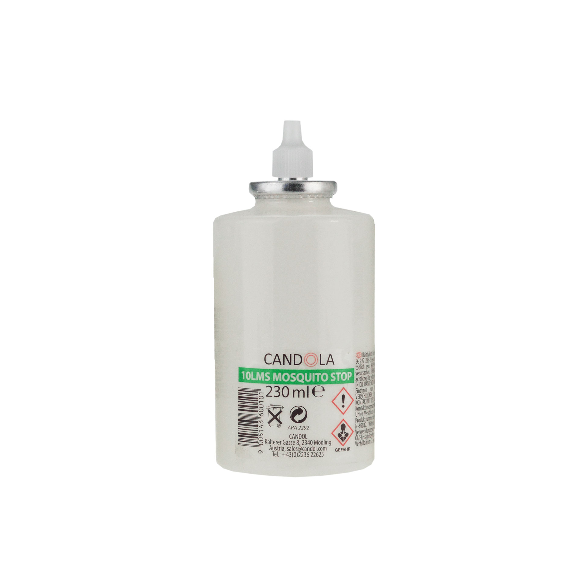Candola Austauschflasche MOSQUITO STOP 10LMS 220 ml Brenndauer bis 70h -12 Stück