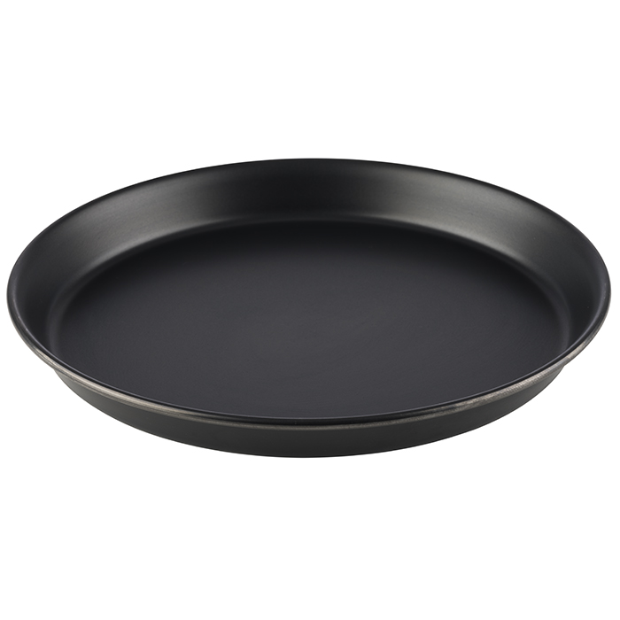 APS Pizzablech 22 cm x 22 cm Höhe: 2,5 cm Schwarz