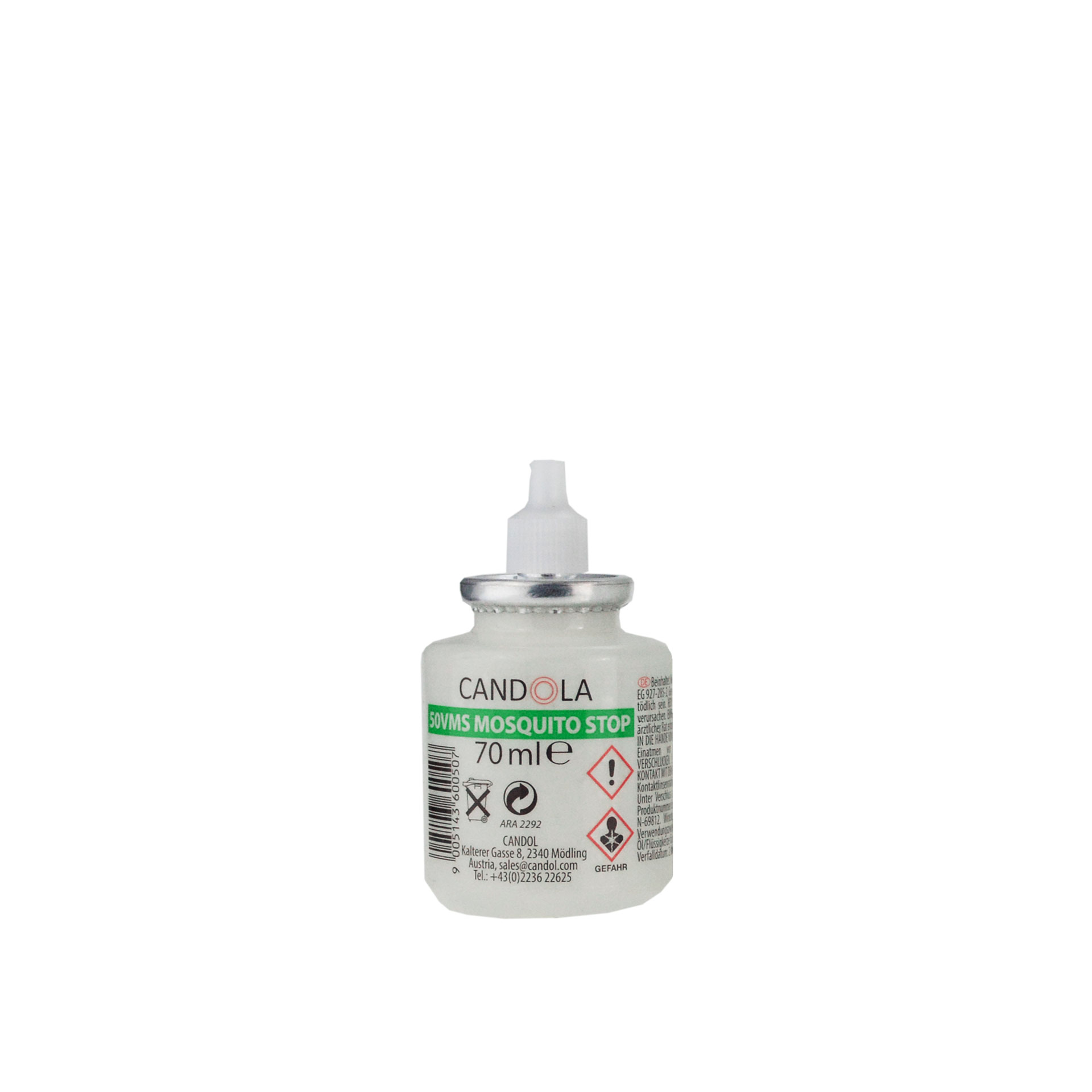 Candola Austauschflasche MOSQUITO STOP 50VMS 70 ml Brenndauer bis 18h - 40 Stück