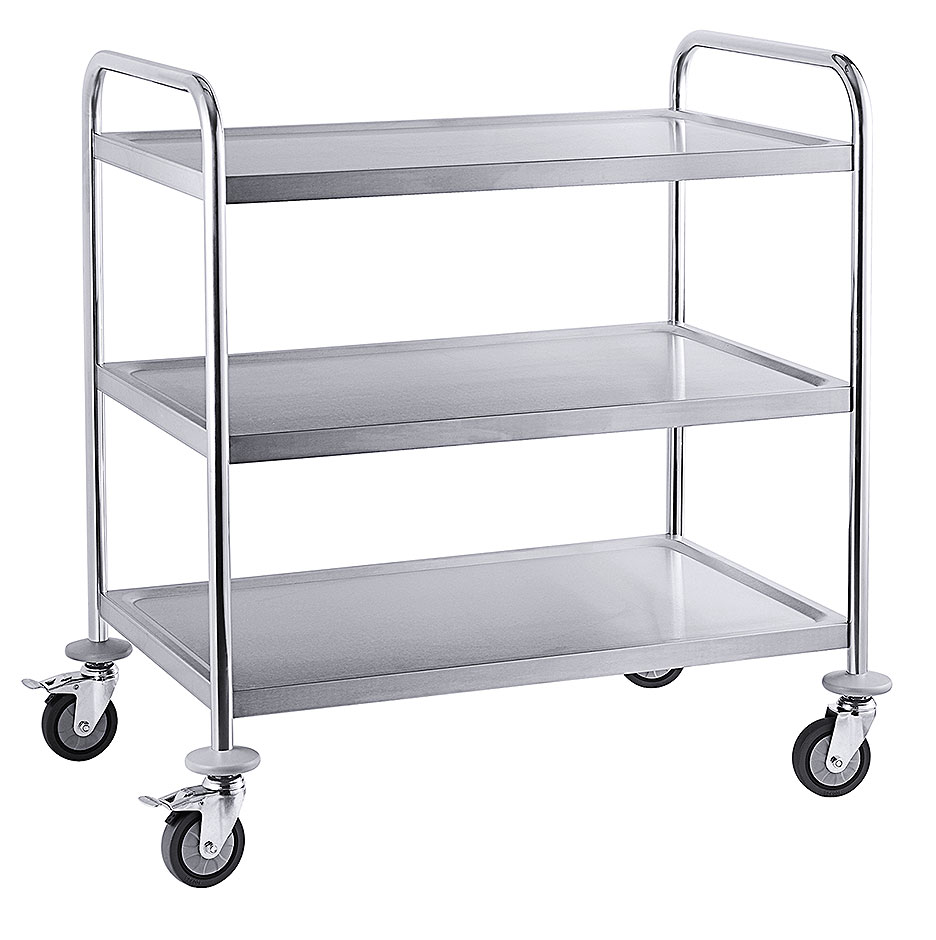 Servierwagen mit drei Böden Länge außen: 83 cm Breite außen: 51 cm Gesamthöhe: 94 cm