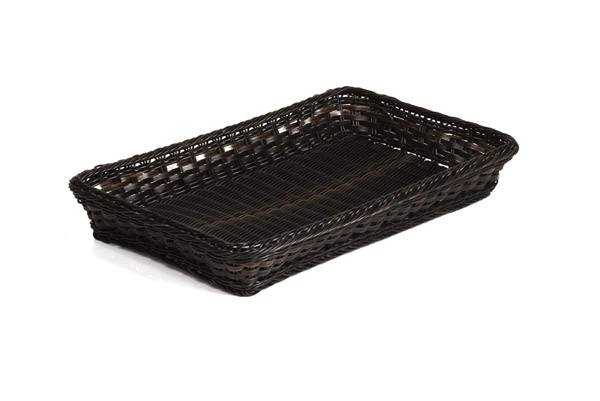 APS GN 2/3 Korb, 32,5 x 35,4 cm Höhe: 6,5 cm schwarz "GN LINE"