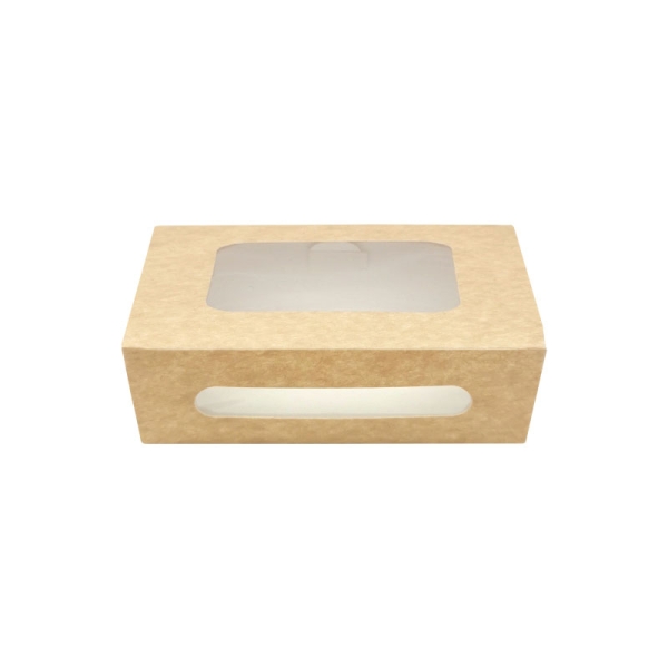 Snack & Salatbox aus Karton 120 x 120 mm H: 40 mm 320 ccm