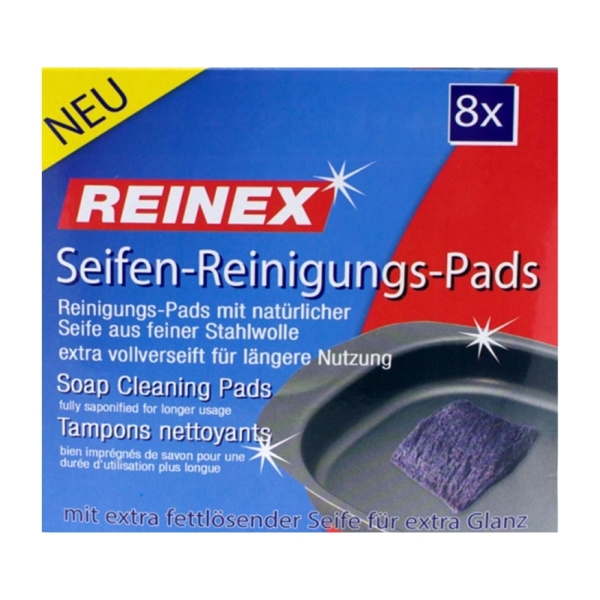 REINEX Seifen-Reinigungs-Pads Stahlwolle