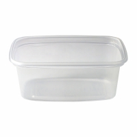 Verpackungsbecher PP 200 ml 108x82x45 mm ECKIG glatt transparent