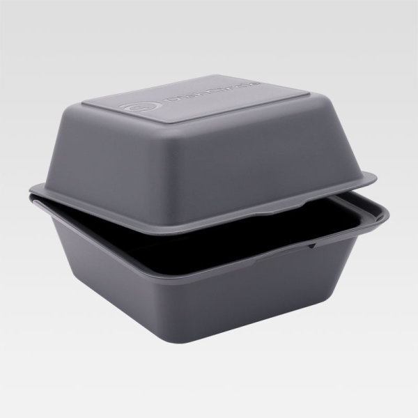 DishCircle Hamburgerbox aus robustem Kunststoff Größe: mittel Zuklappbar