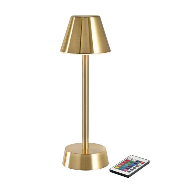 6x DUNI LED Lampe kabellos Ø 10,3 cm Höhe: 32 cm "Zelda" Brass