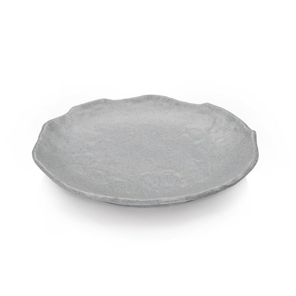 Teller 28 cm granit grau