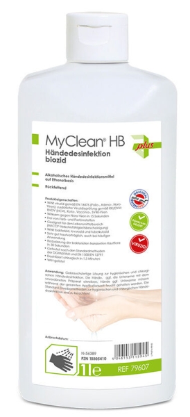 MyClean HB biozid - Händedesinfektionsmittel 1 Liter
