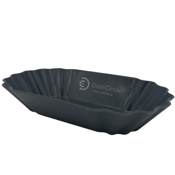 DishCircle kleiner Frittentray PP oval 190 x 105 x 42 mm grau