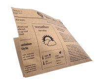Perga-Snackbeutel Newspaper 2-Seitig offen 15 x 16 cm braun Perga-Snackbeutel Newspaper 2-Seitig offen 15 x 16 cm braun