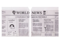 Perga-Snackbeutel Newspaper 2-seitig offen 15 x 16 cm weiß Perga-Snackbeutel Newspaper 2-seitig offen 15 x 16 cm weiß