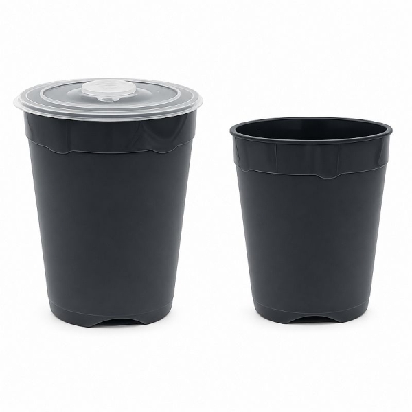 DishCircle Mehrweg Suppenbecher ca. 480 ml mit Deckel