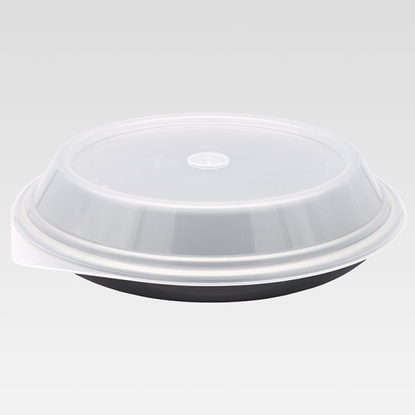 DishCircle Teller tief 26 cm Ø aus robustem Kunststoff mit Domdeckel