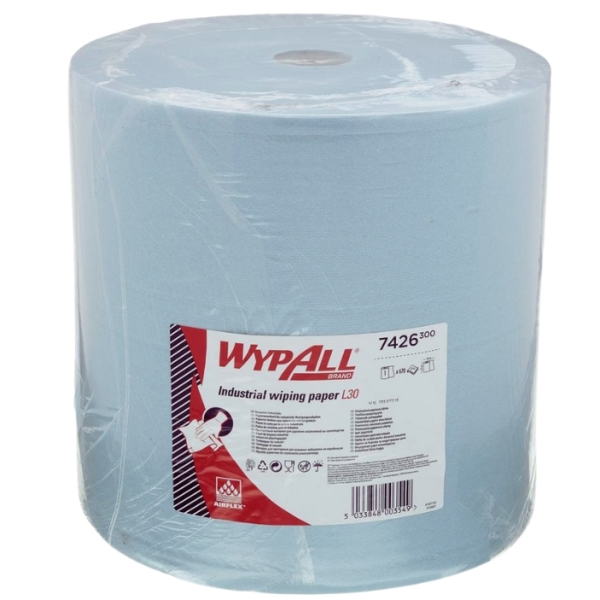 Putzrolle Wypall L30 33 x 38 cm 750 Abrisse 3-lagig blau