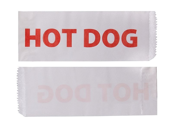 Hot-Dog-Beutel Pergament-Ersatz 9 x 21 cm weiß