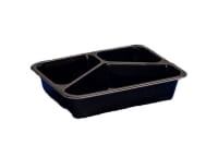 Menüschalen PP 3-geteilt 225 x 175 x 45 mm schwarz 4 x 125 Menüschalen PP 3-geteilt 225 x 175 x 45 mm schwarz 4 x 125