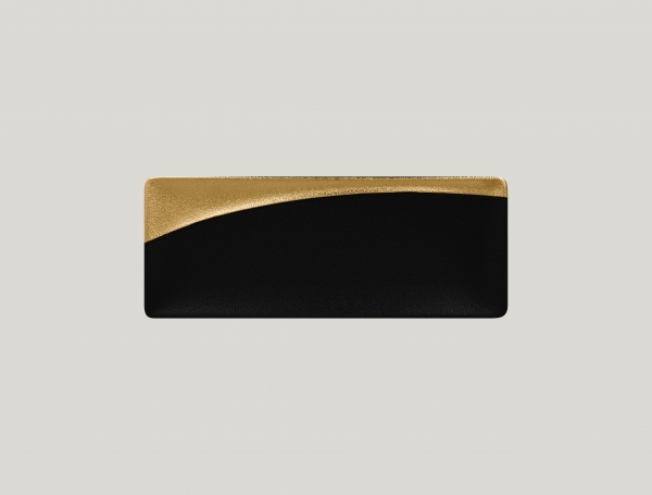 RAK Platte rechteckig/Sushi-Platte L.32 cm Br.12,5 cm H.1,5 cm METALFUSION gold