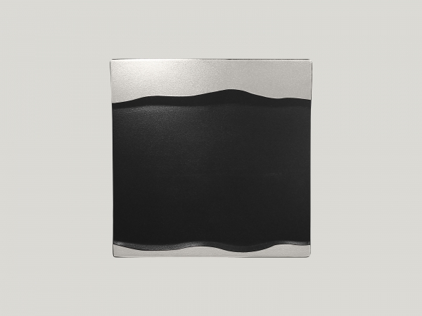 RAK Platte quadratisch L. 25 cm Br. 25 cm H. 2,5 cm METALFUSION silber