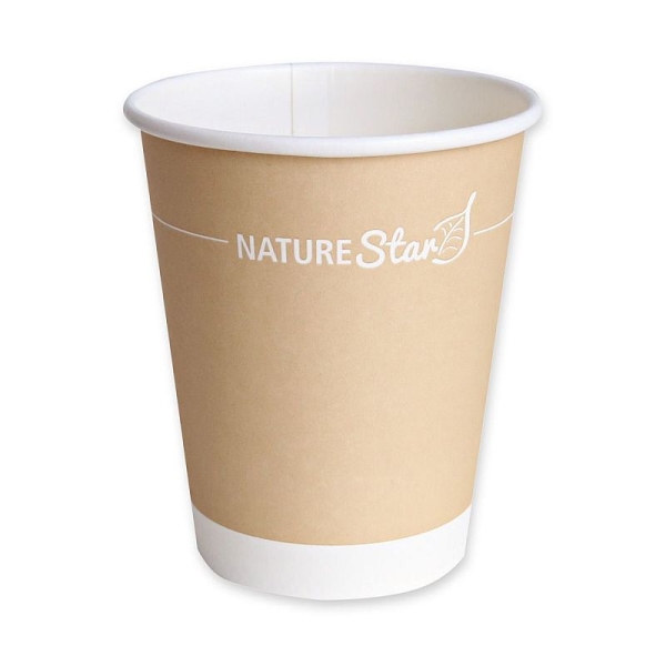 Kaffeebecher nicht Plastik laminiert 8 oz / 200 ml Ø 8 cm biologisch abbaubar