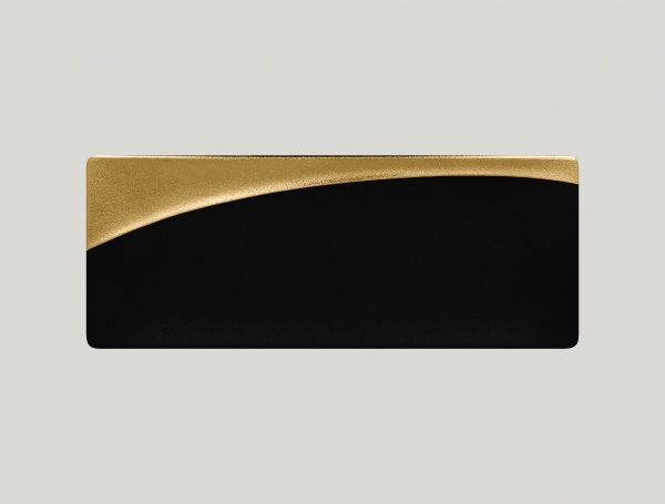 RAK Platte rechteckig/Sushi-Platte L.42 cm Br.16,4 cm H.2 cm METALFUSION gold