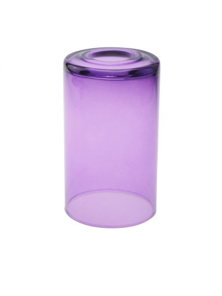 Candola Glaszylinder klar gekürzt, viola (Type: V) - 6 Stück